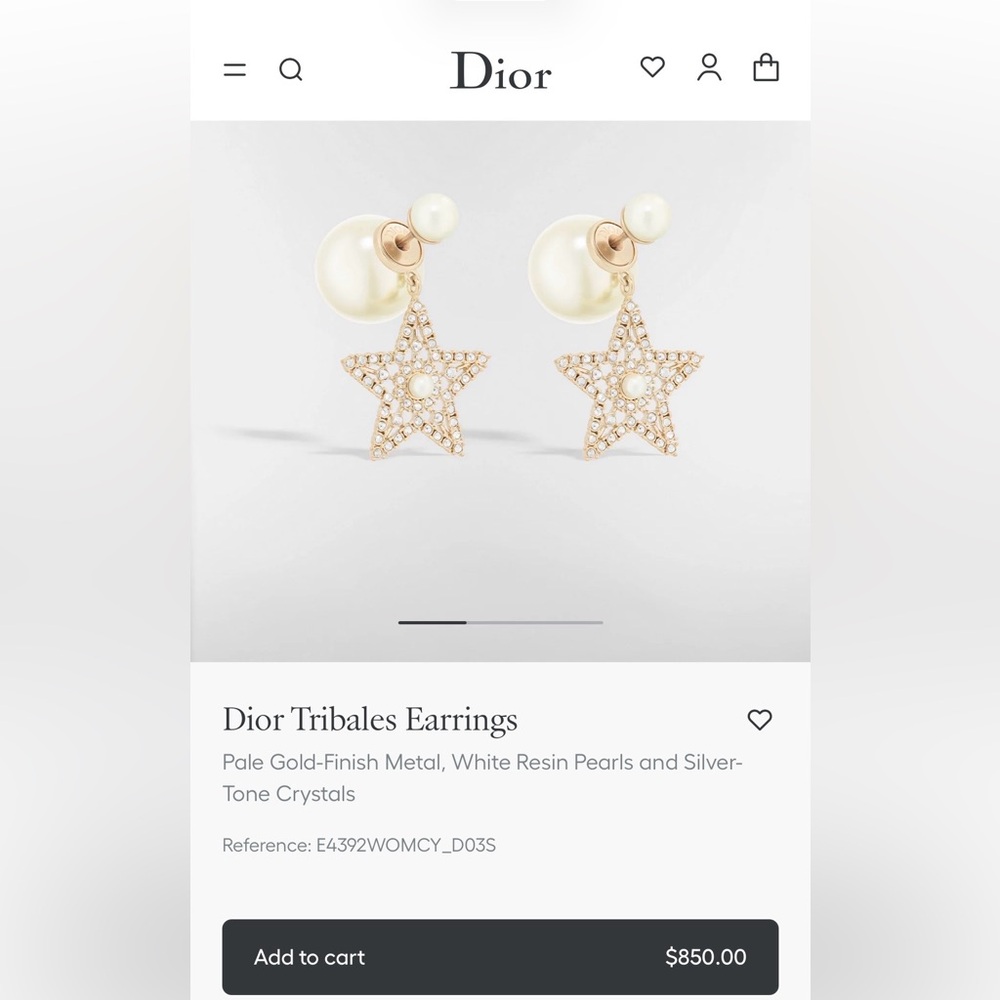 Dior Tribales Gold Star Earrings - Picture 3 of 11